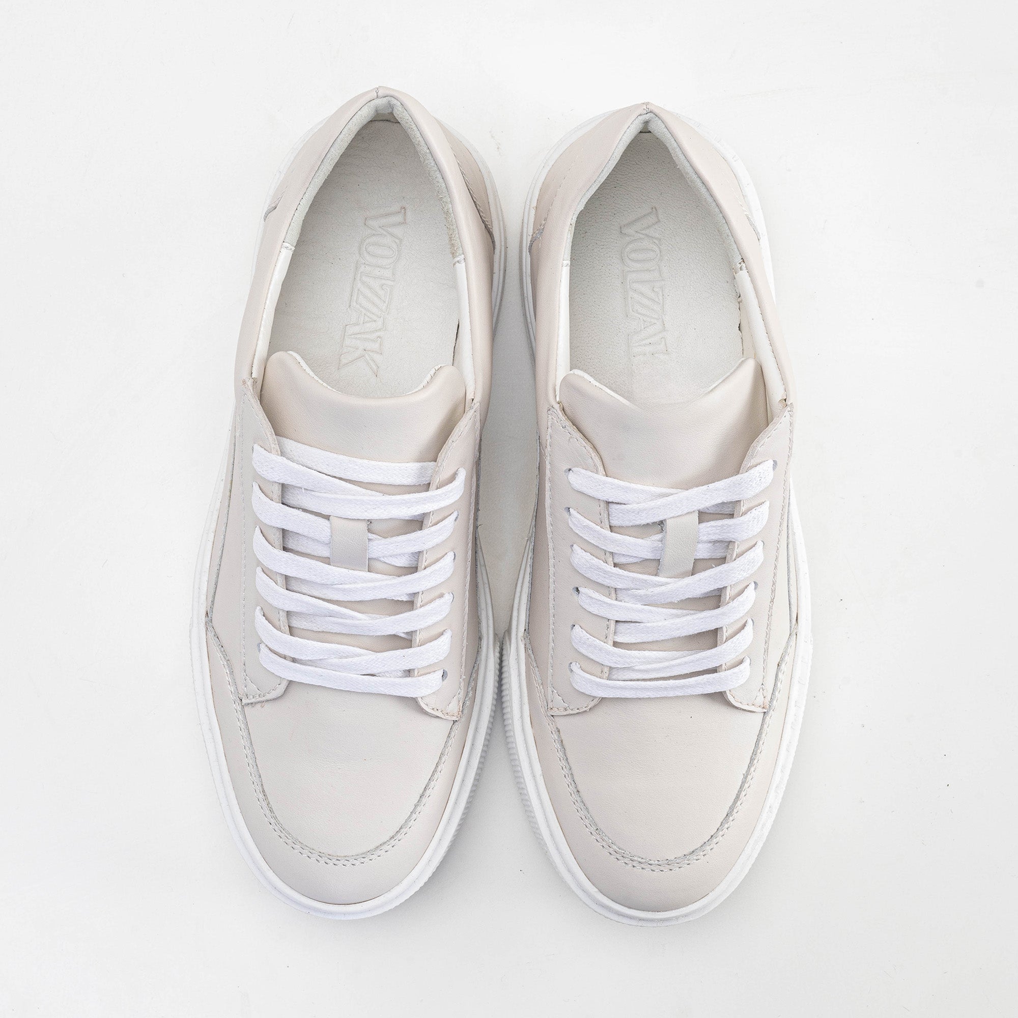 Volzak 2037 Basket en cuir Beige