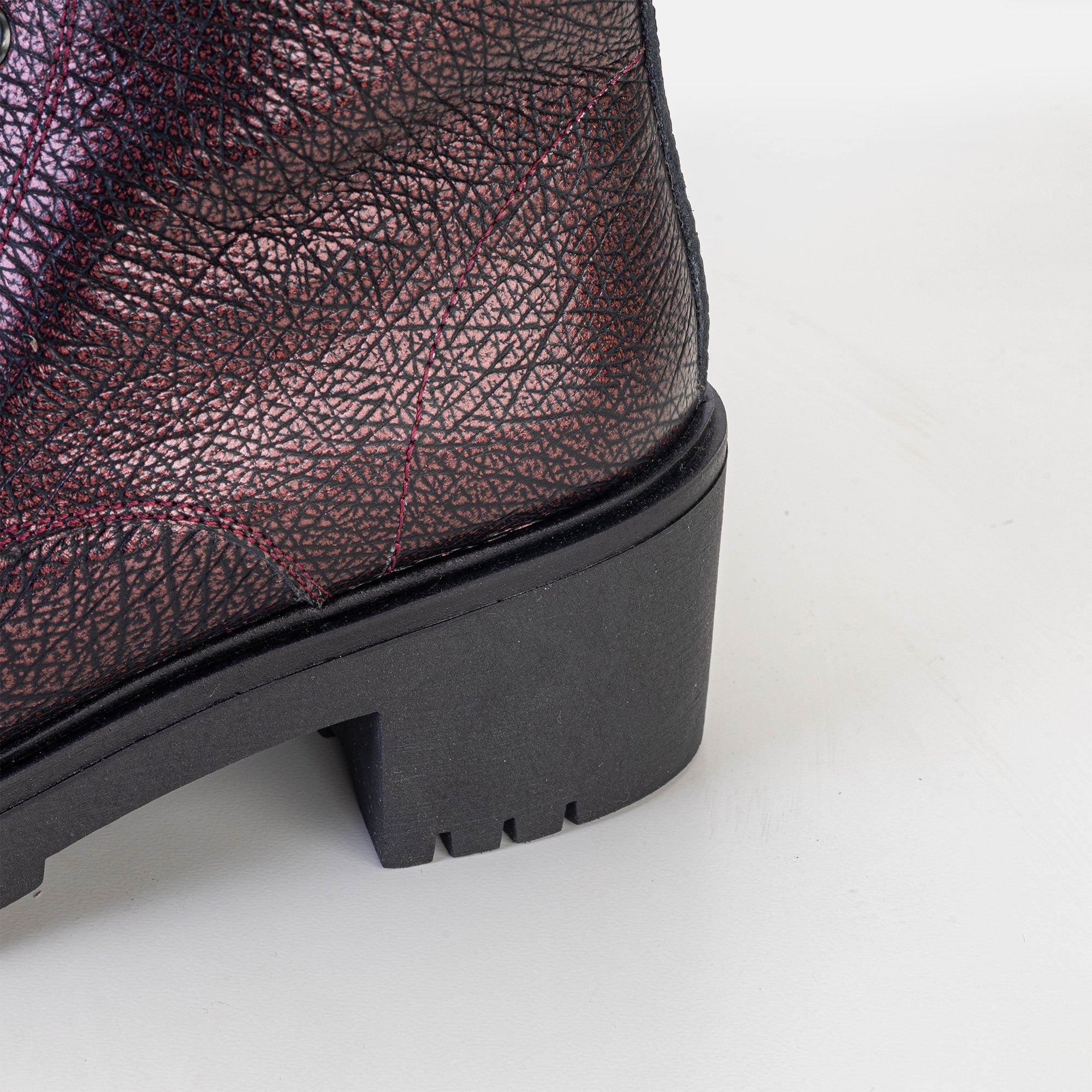 Volzak 3033 Grained Bordeaux Leather Ankle Boot