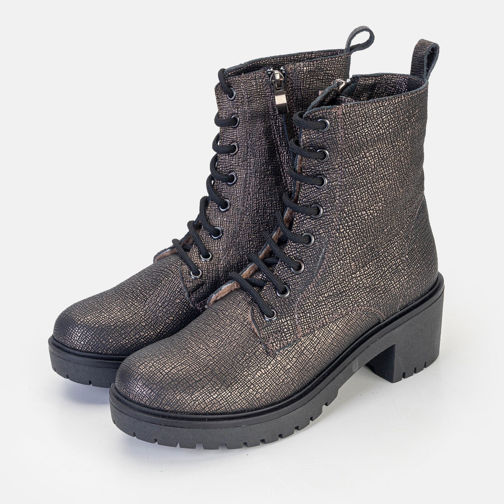 Volzak 3033 Grained Copper Leather Ankle Boot