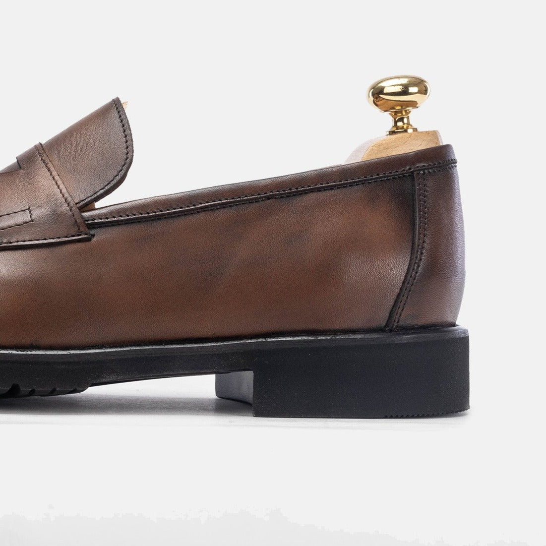 Volzak 5158 chaussure cuir marron vintage