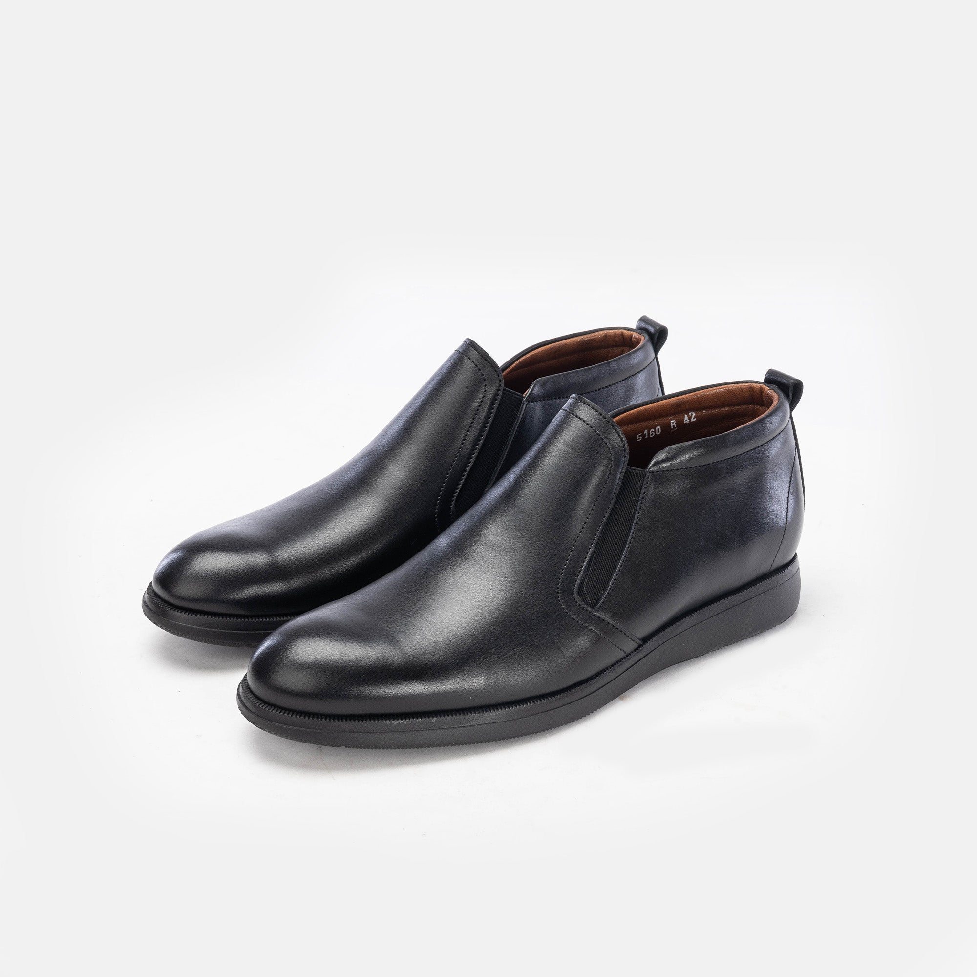 Volzak 5160 demi botte cuir noir