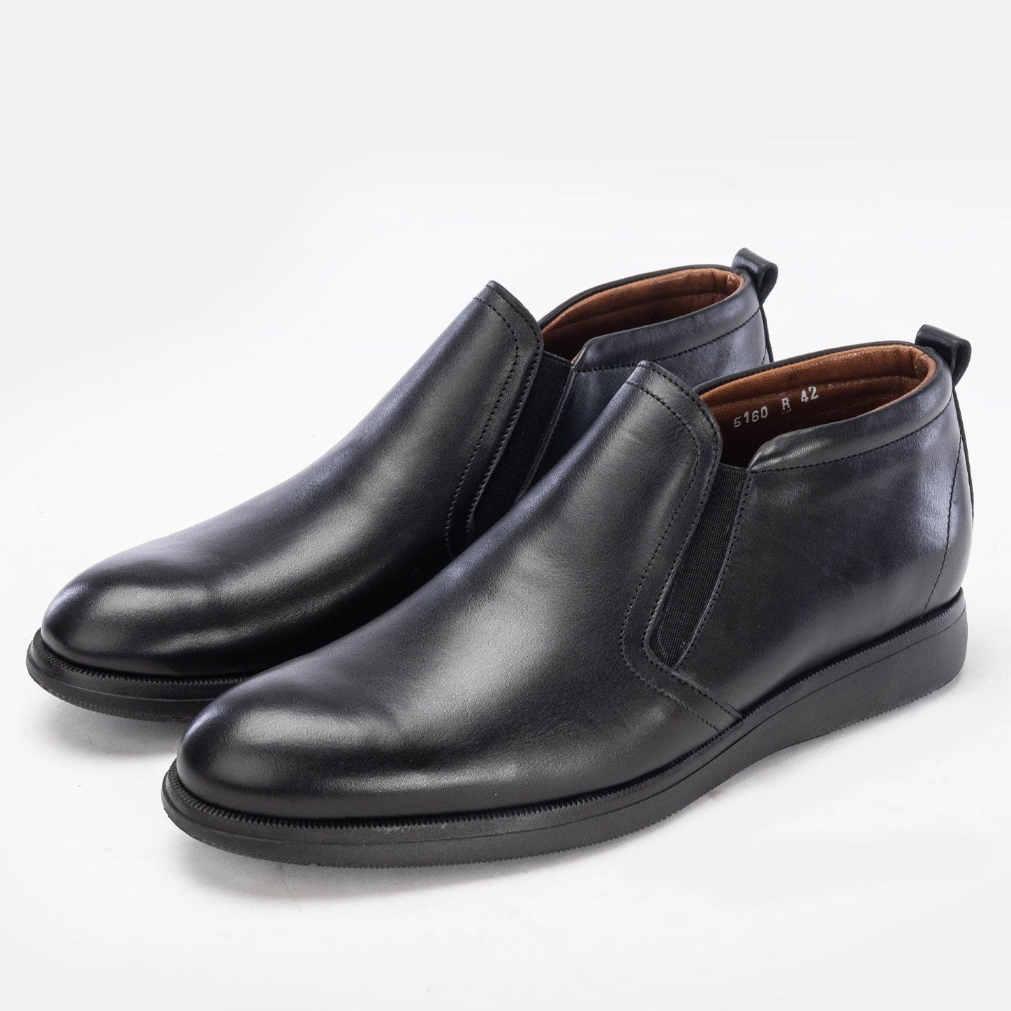 Volzak 5160 demi botte cuir noir