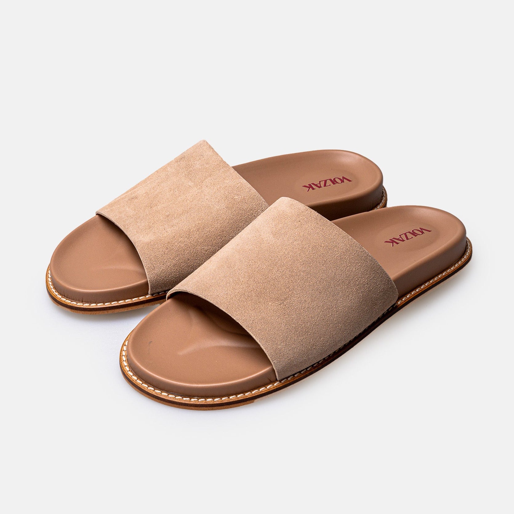 Volzak 521 Sandale en daim Beige