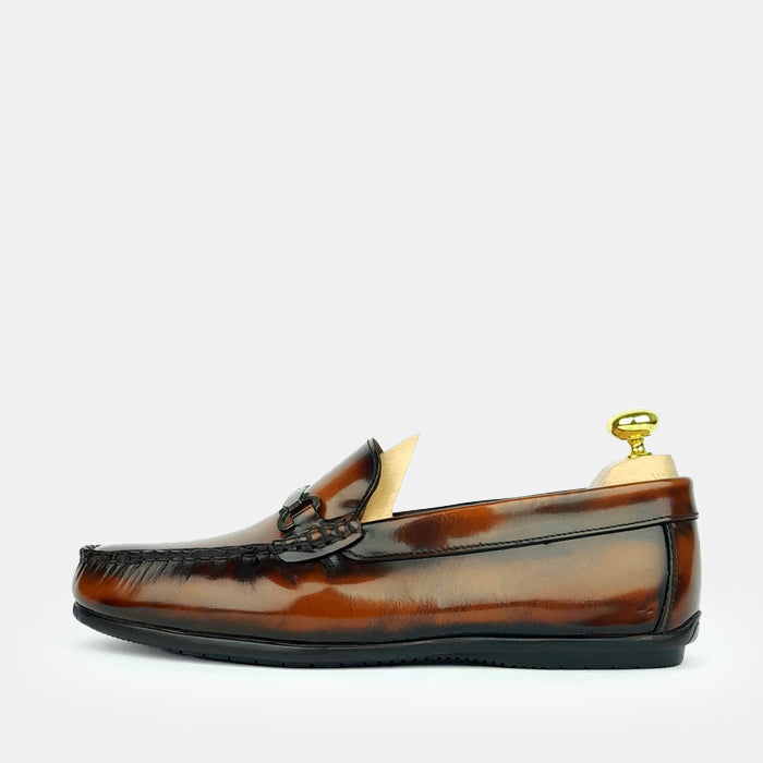 Volzak 6006 Mocassin en cuir Démasquable Marron
