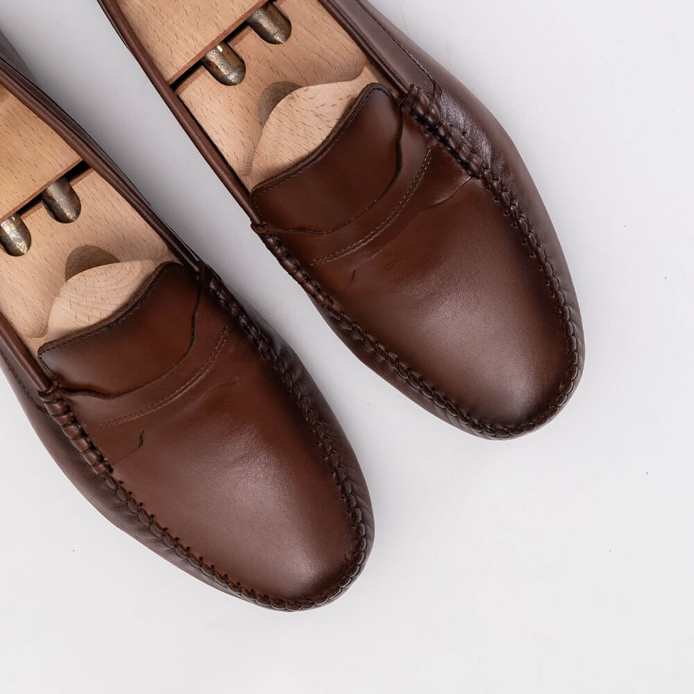 ''5139 Camel Leather Moccasin