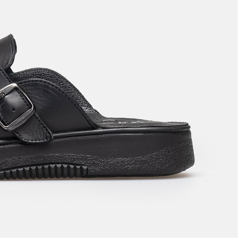 Volzak 5401 Black Leather Clog