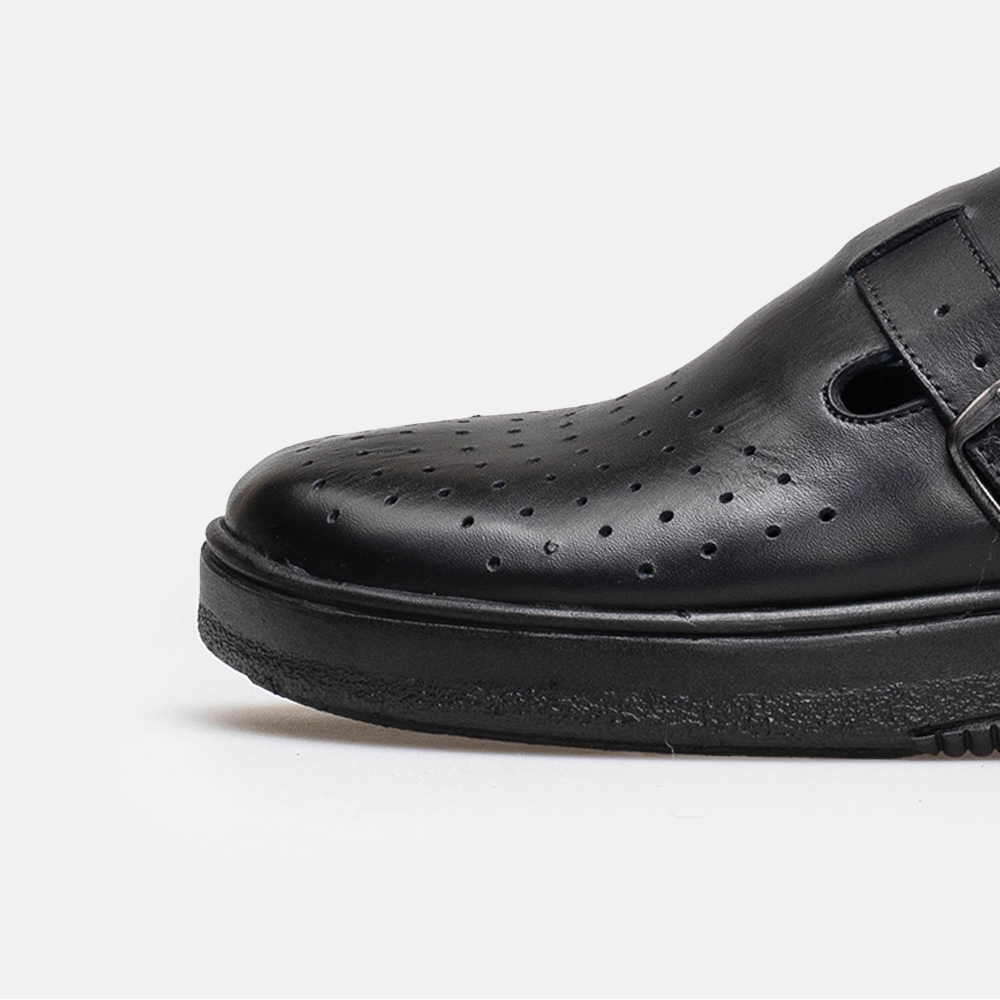 Volzak 5401 Black Leather Clog