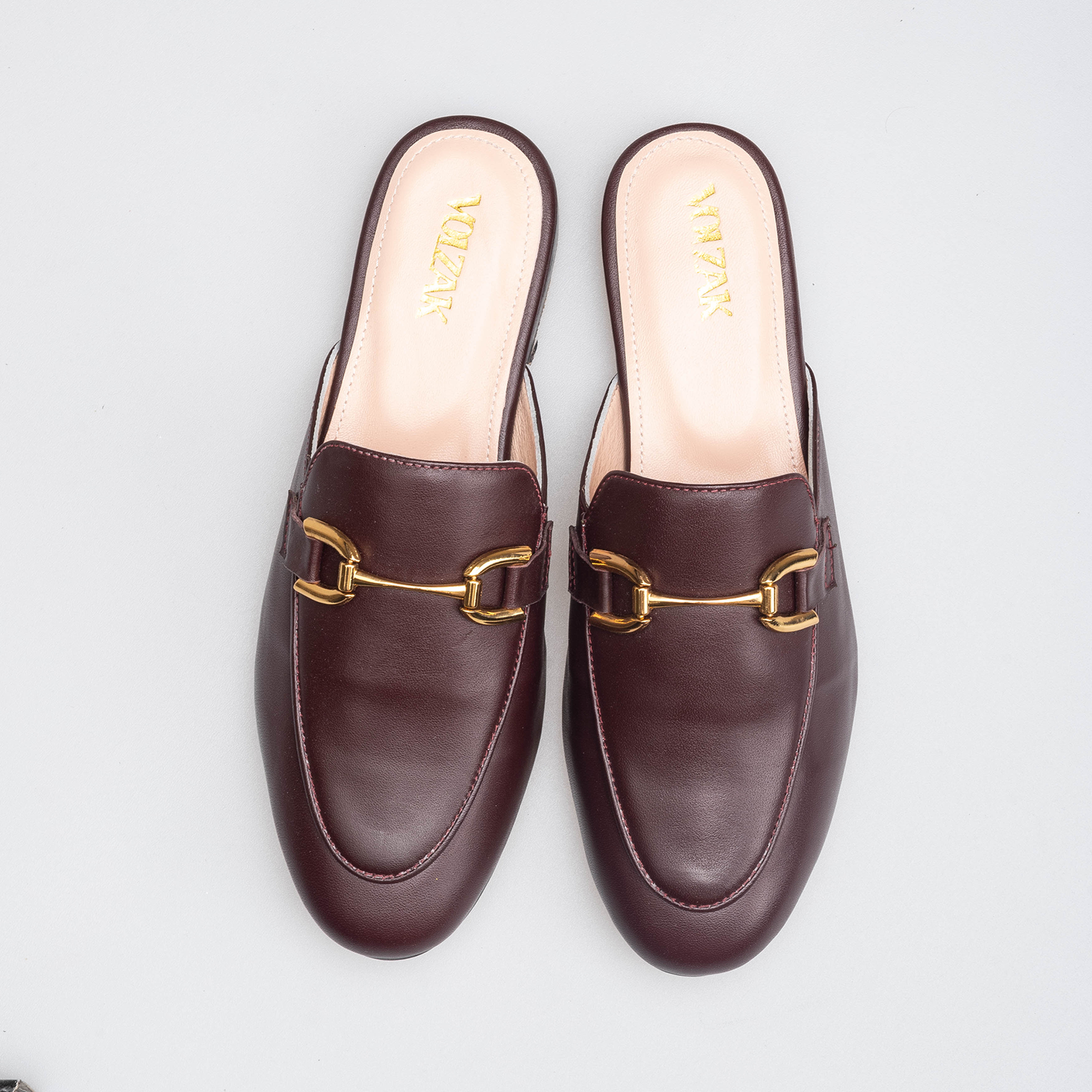 Volzak 3040 Mule en cuir Bordeaux