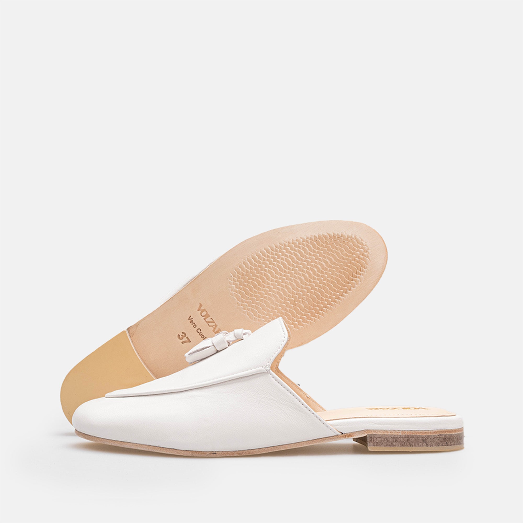 Volzak 3020 Mule en cuir Beige