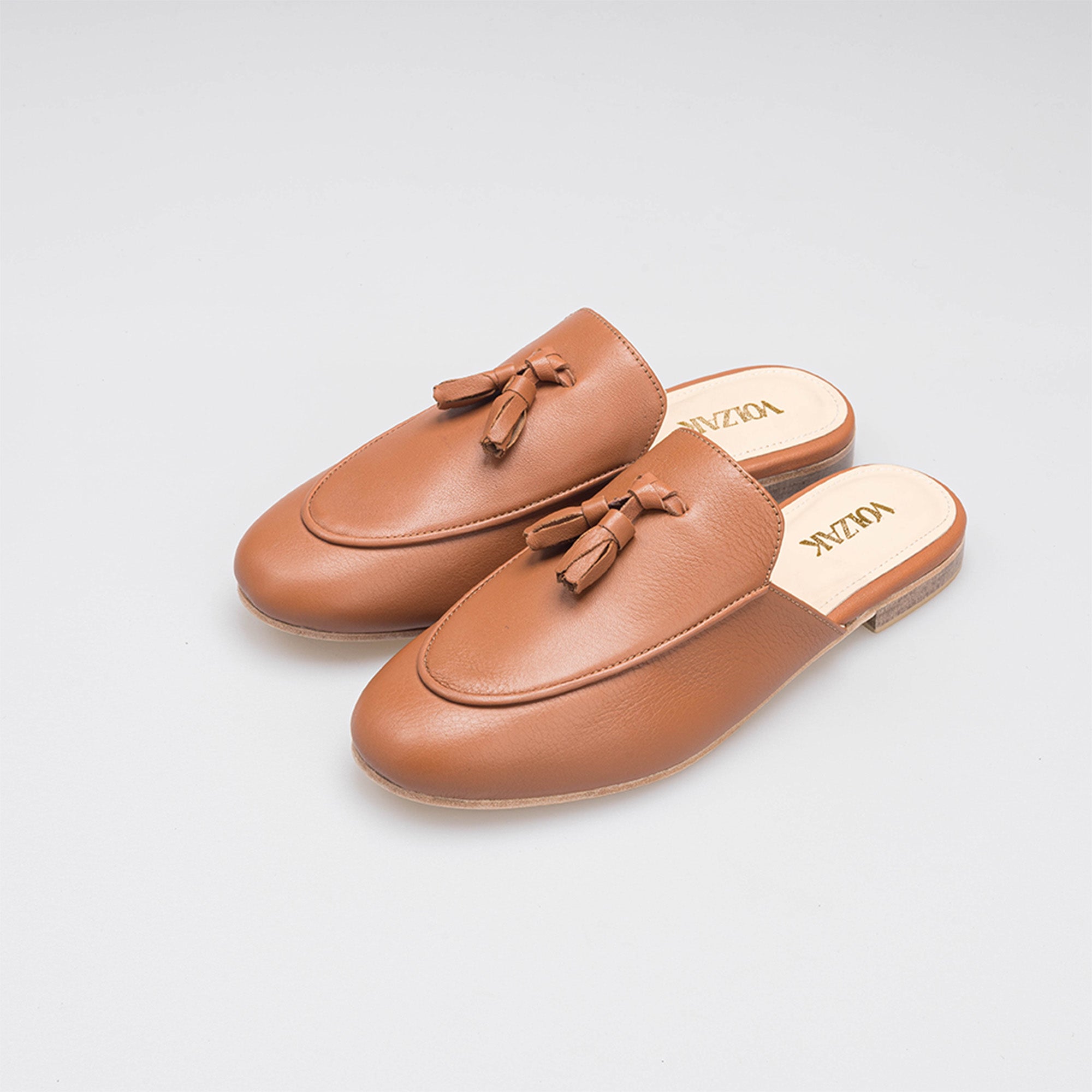 Volzak 3020 Mule en cuir Camel