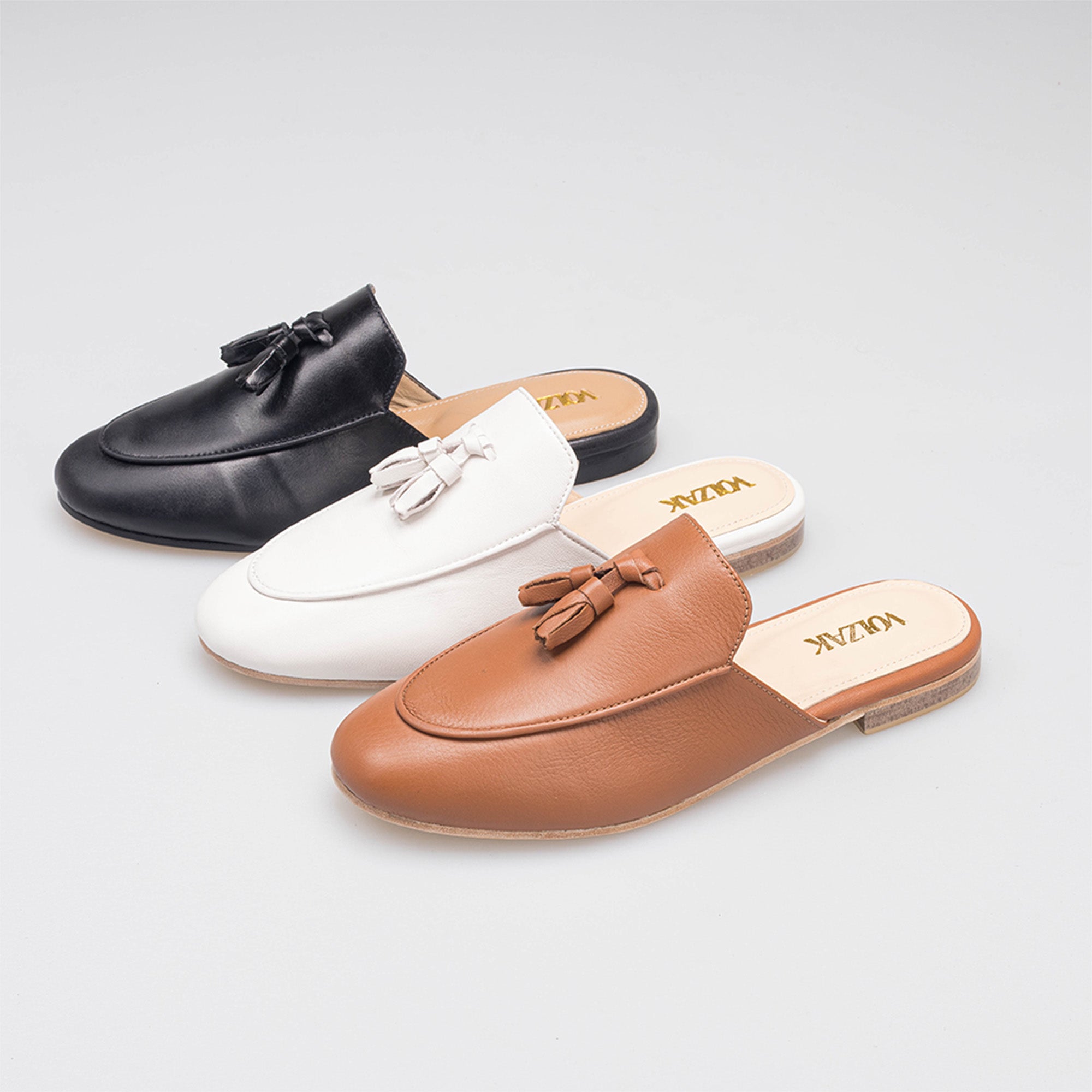Volzak 3020 Mule en cuir Camel