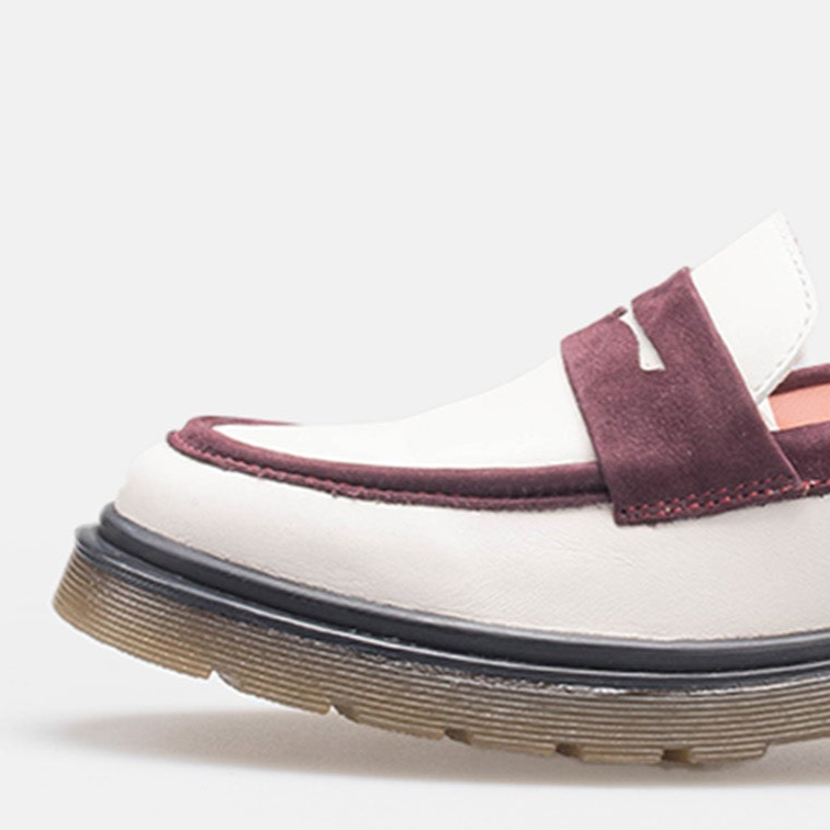 Volzak 422 Chaussure en cuir Beige Bordeaux