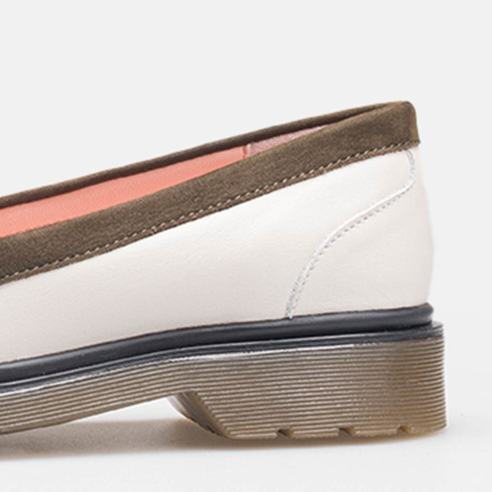 Volzak 422 Chaussure en cuir Beige Vert