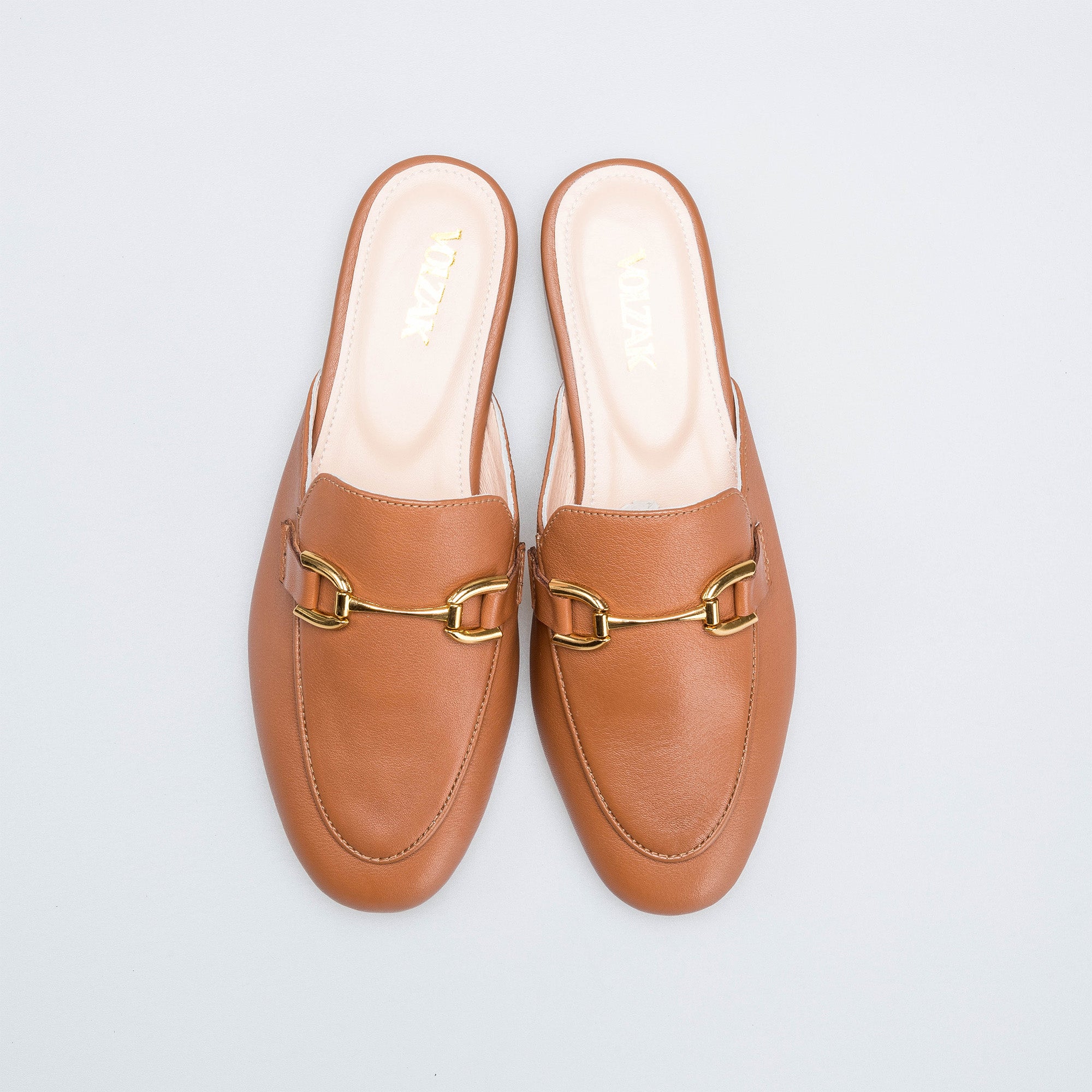 Volzak 3040 Mule en cuir Camel