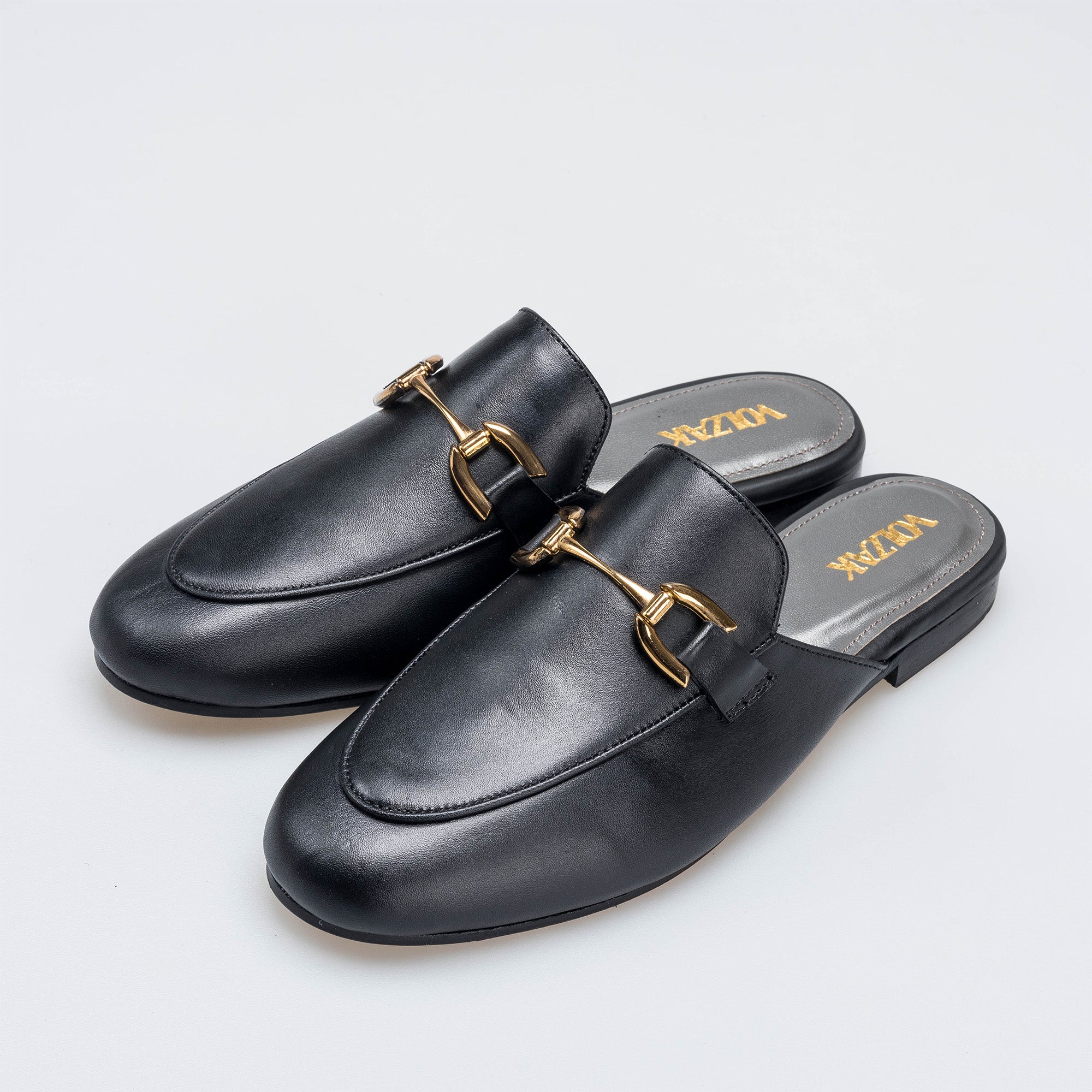 Volzak 3040 Mule en cuir Noir