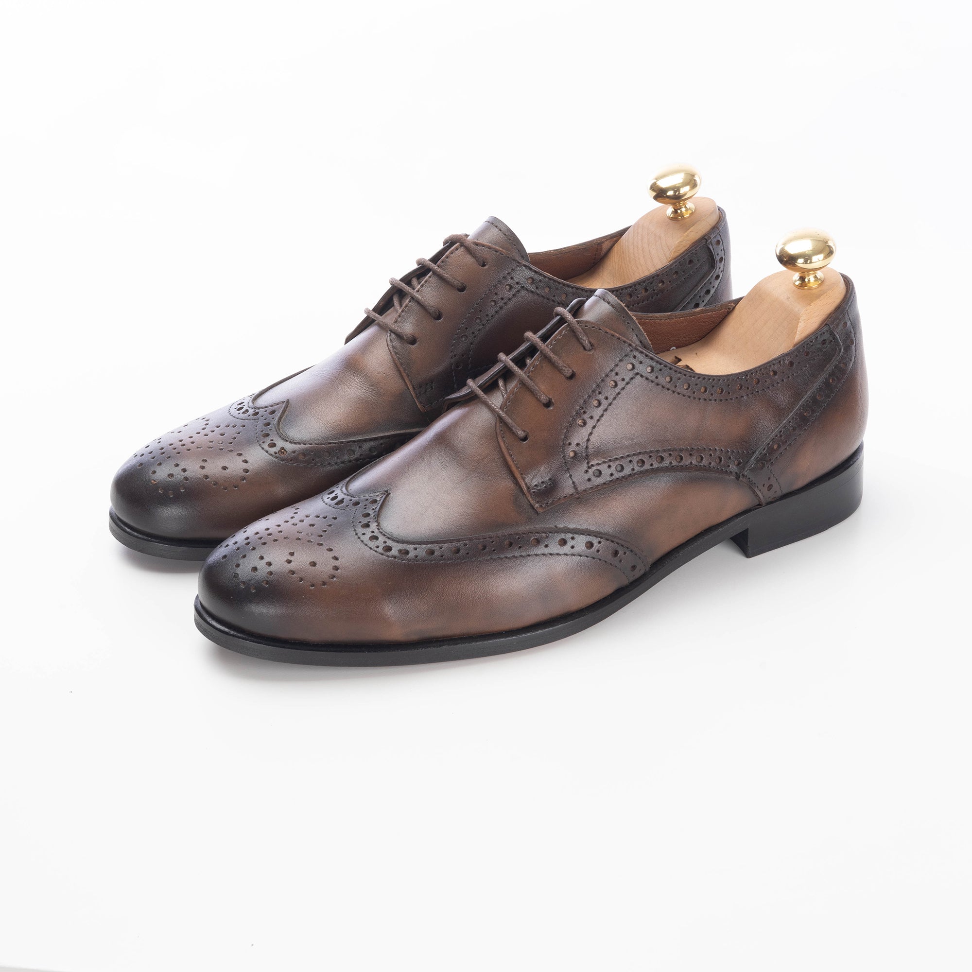 Volzak 5102 Chaussure en cuir Marron vintage