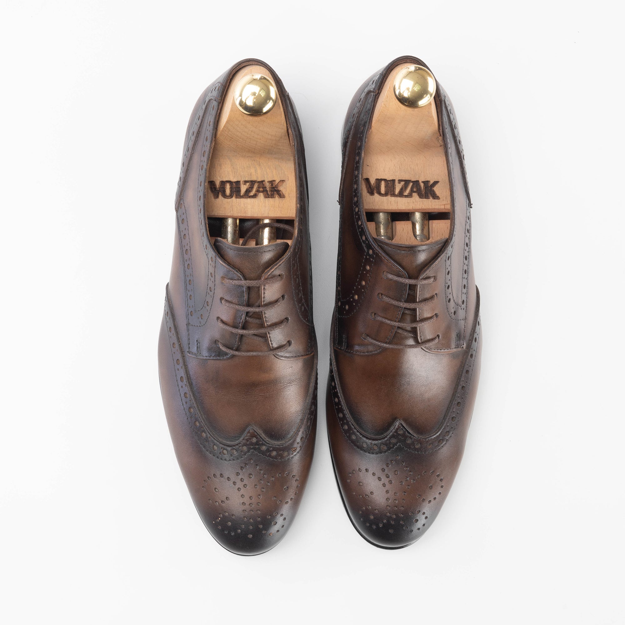Volzak 5102 Chaussure en cuir Marron vintage