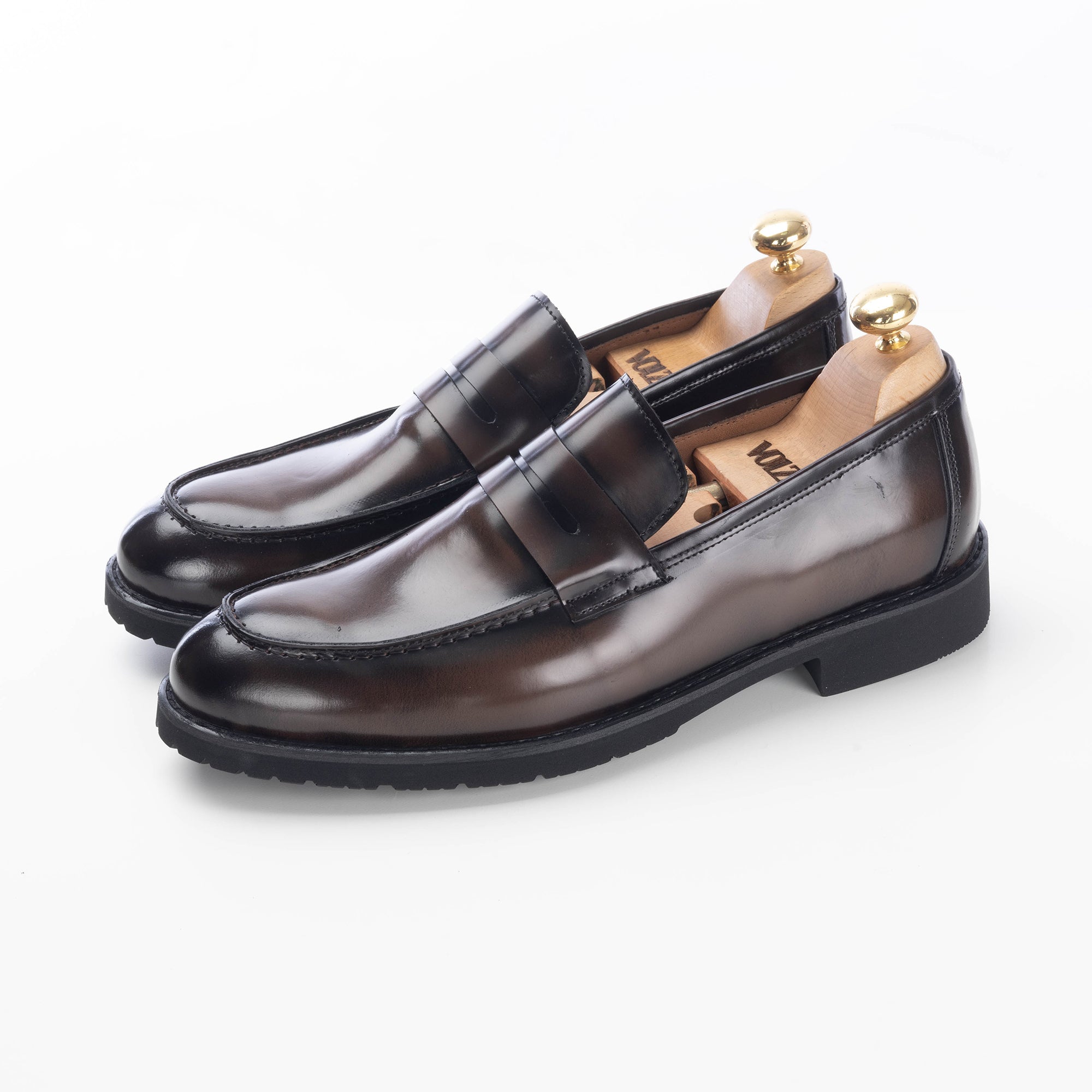 Volzak 5164 chaussure en cuir Démasquable marron