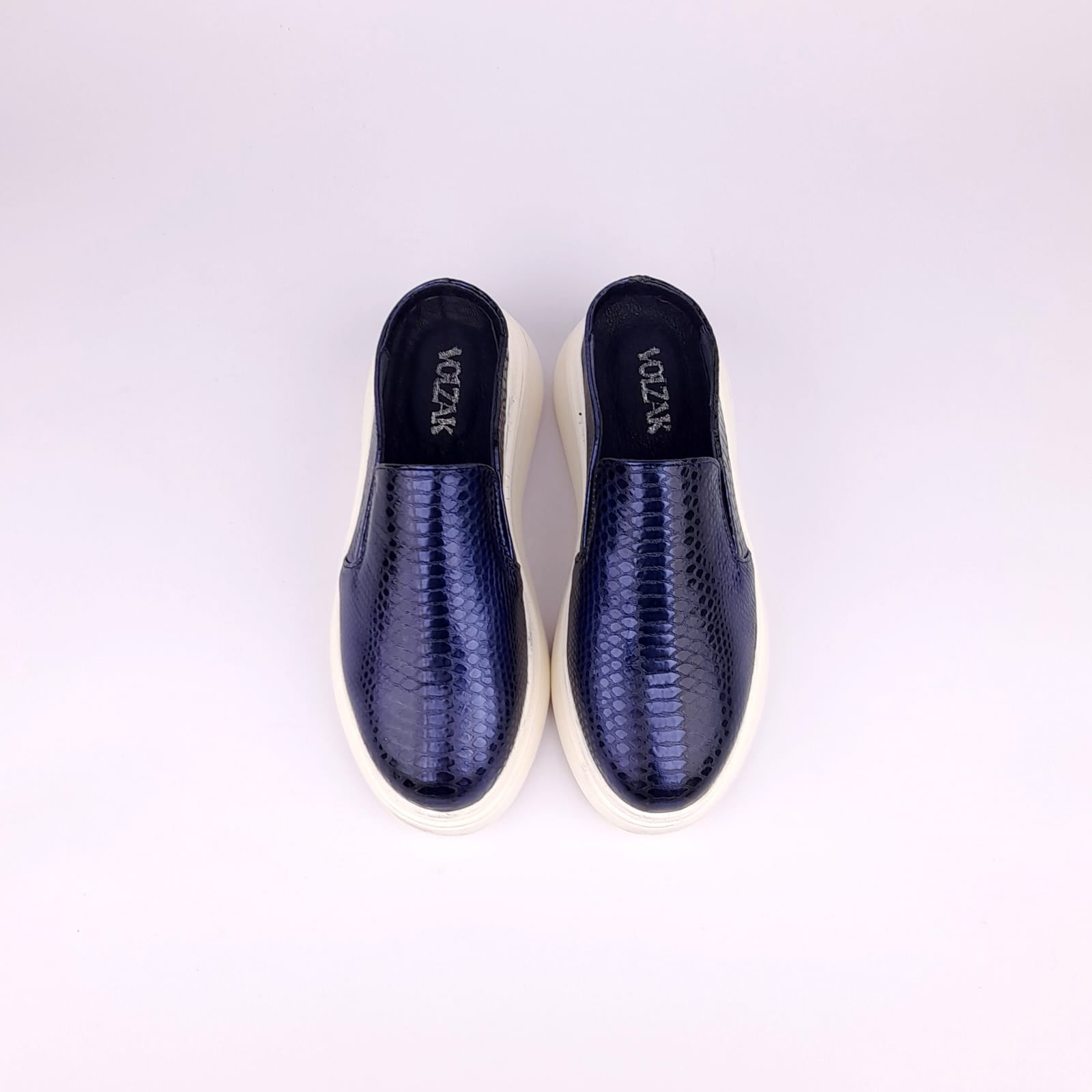 Volzak 02 Mule en cuir Bleu