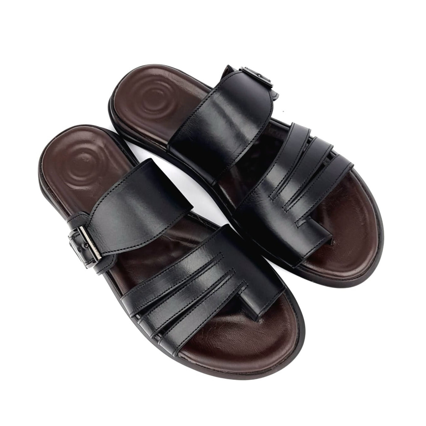Volzak 5135 Black Leather Sandal