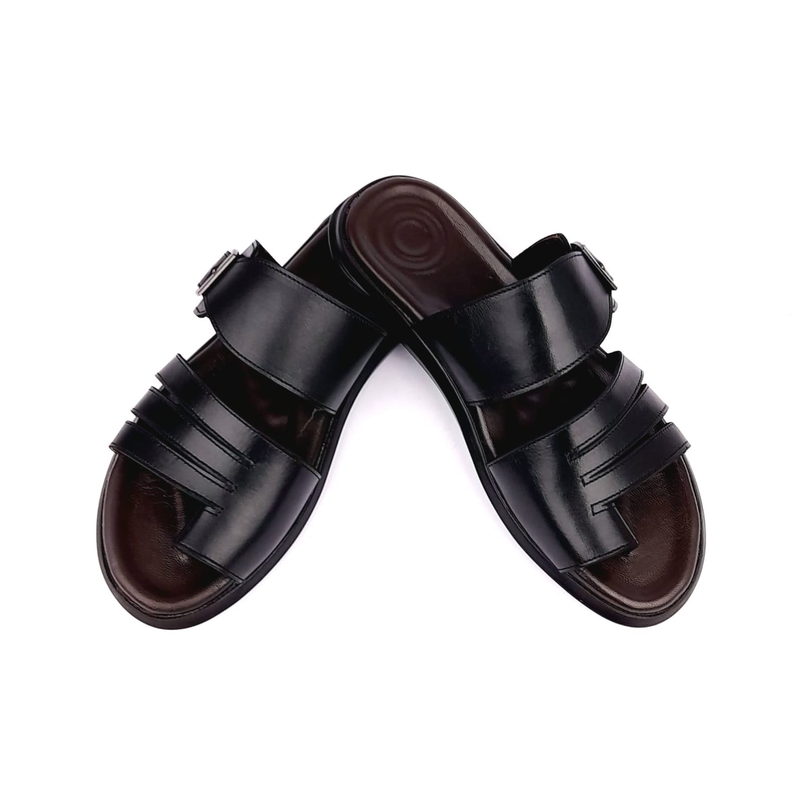 Volzak 5135 Black Leather Sandal