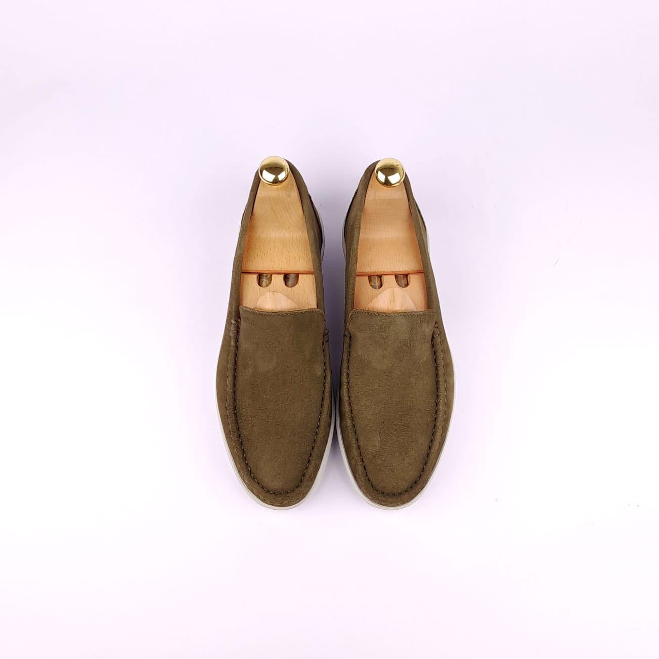 Volzak 03 Mocassin en daim vert
