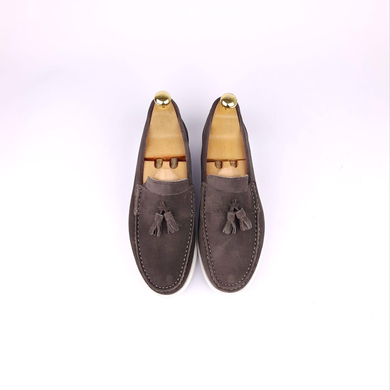 Volzak 011 Mocassin en daim gris