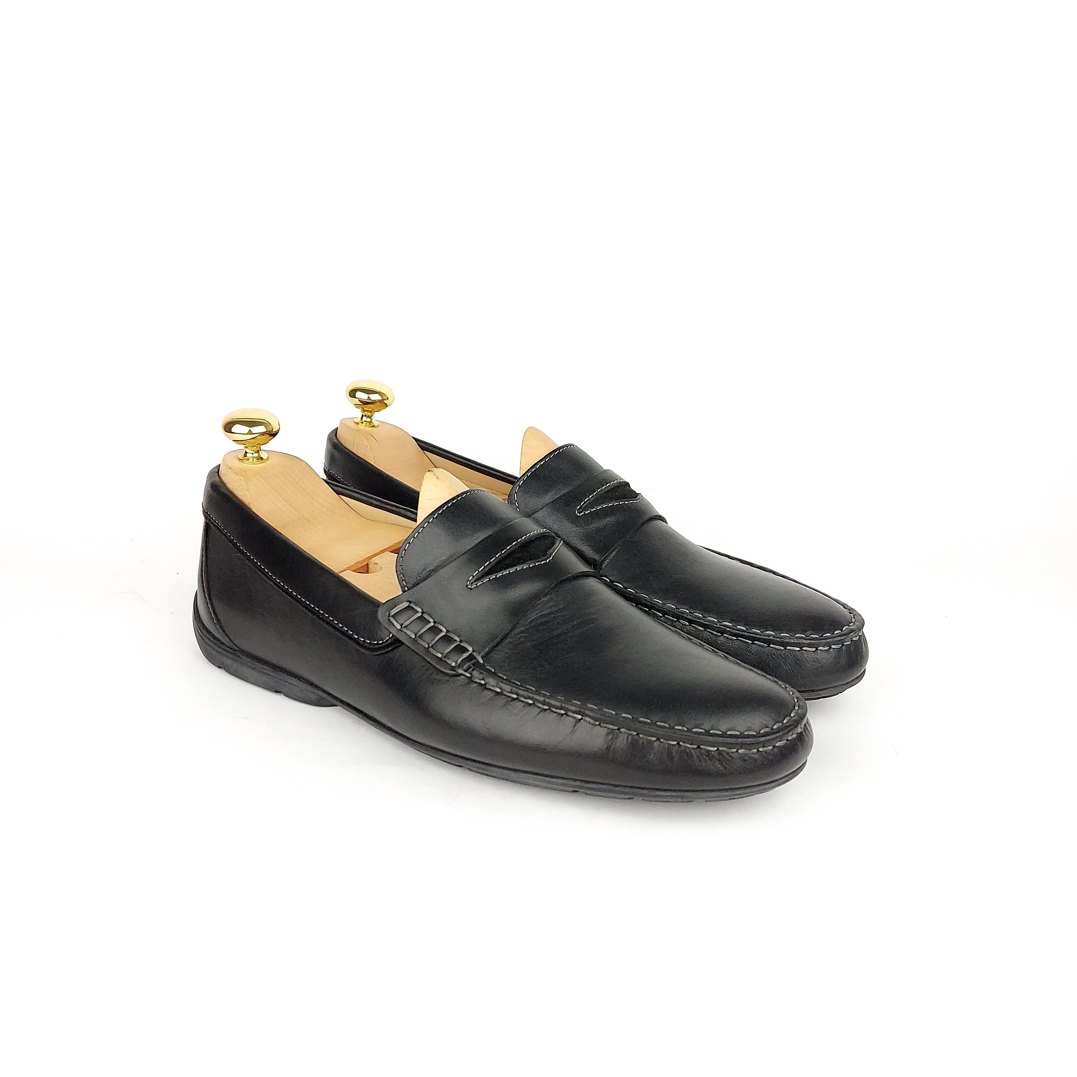 Volzak 7678 Mocassin en cuir noir