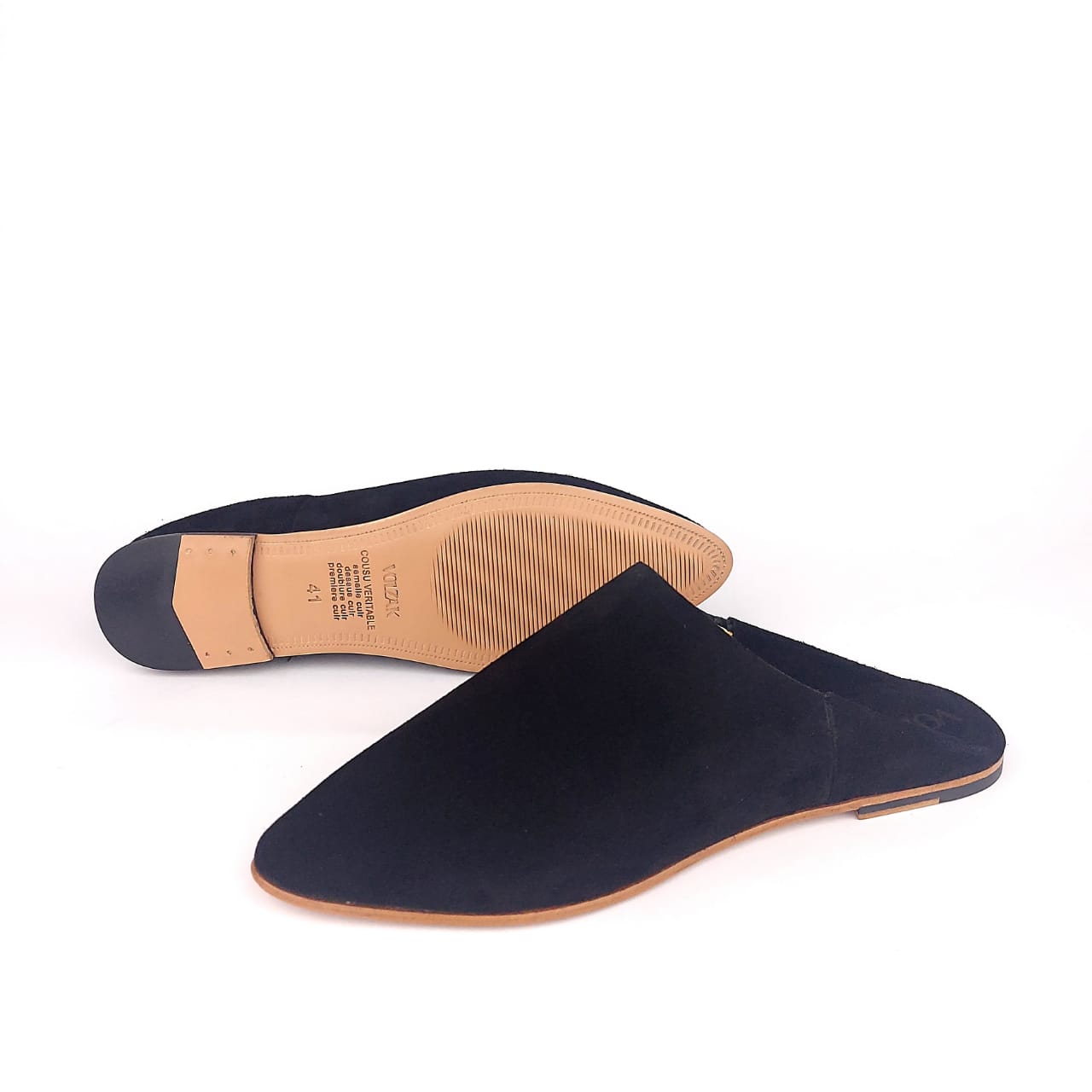 102 Balgha de luxe en daim Noir