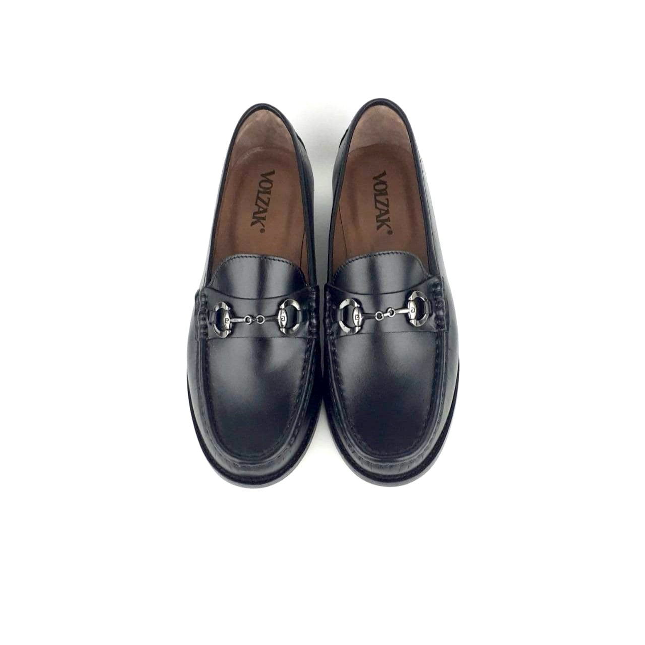Volzak 1195 Mocassin penny en cuir Noir