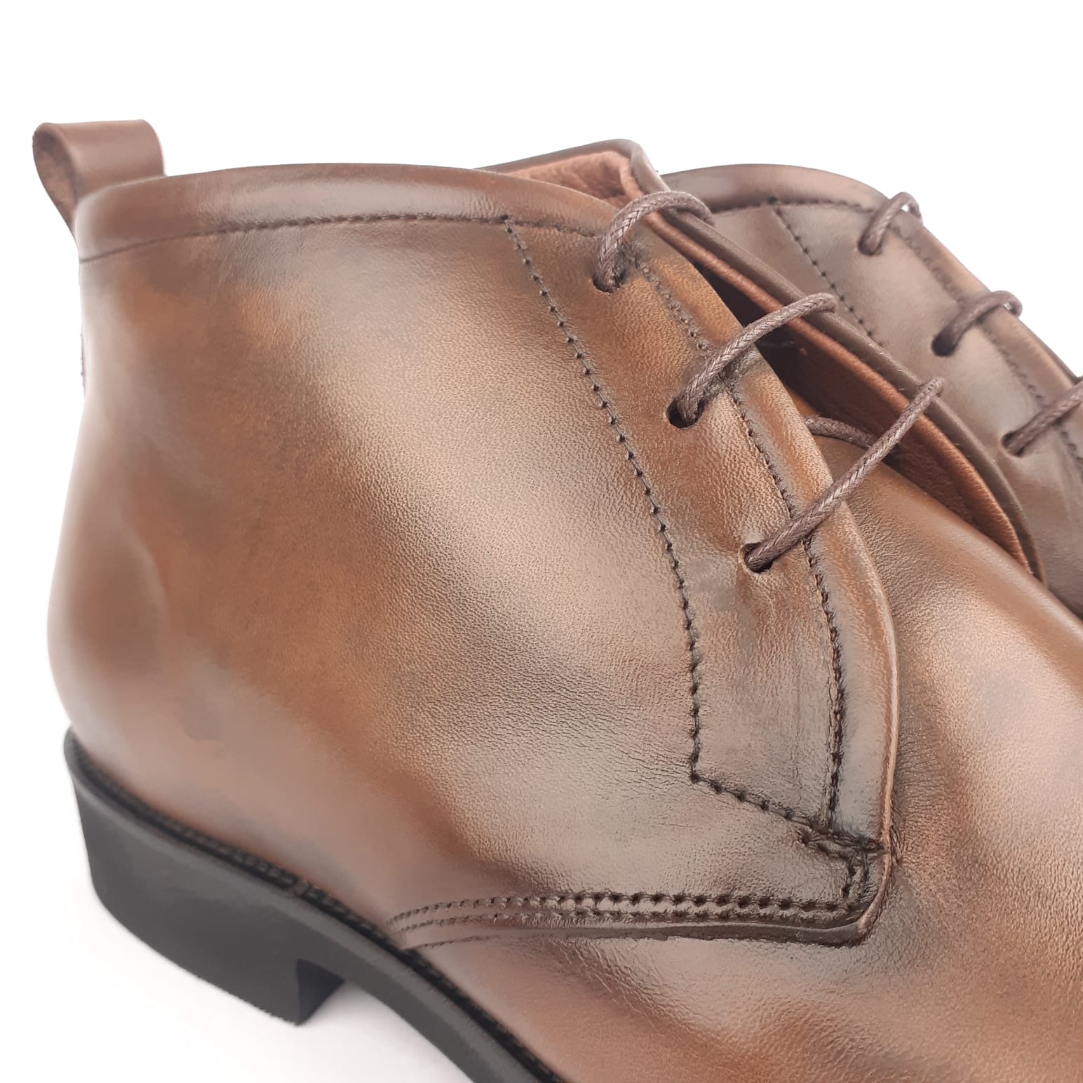 Volzak 1289 Bottine en cuir marron vintage