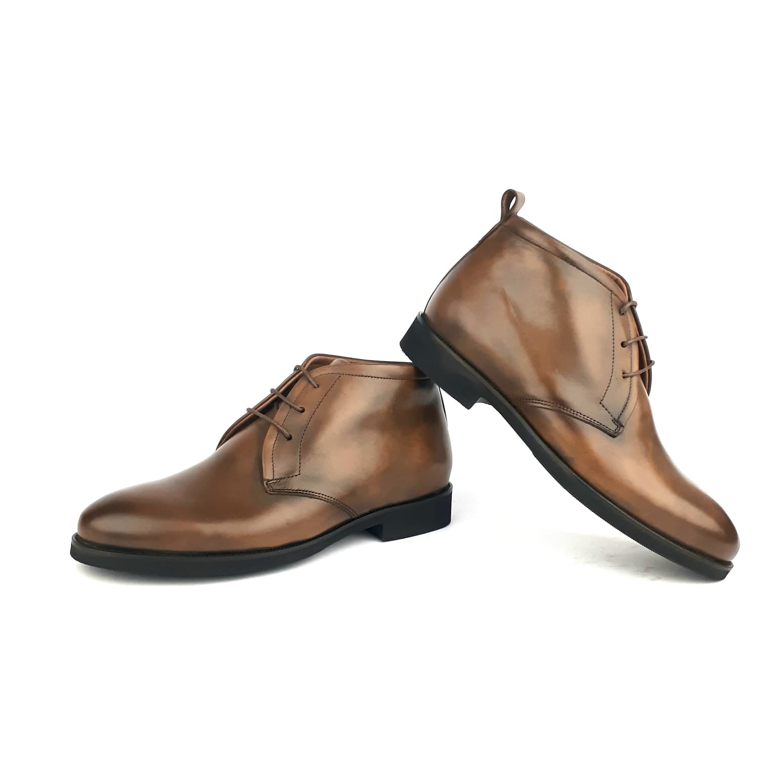 Volzak 1289 Bottine en cuir marron vintage