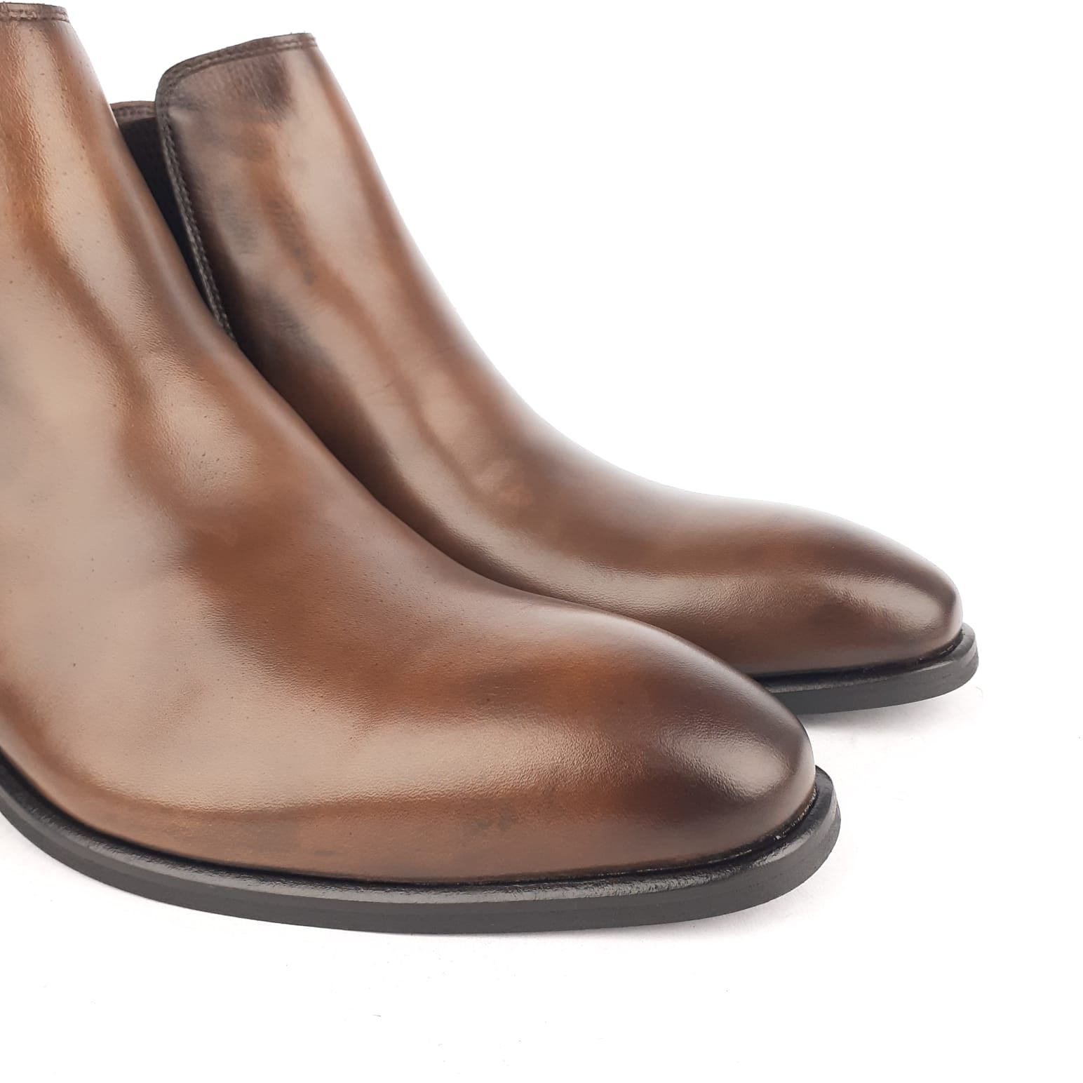 Volzak 1300 Bottine en cuir Marron vintage