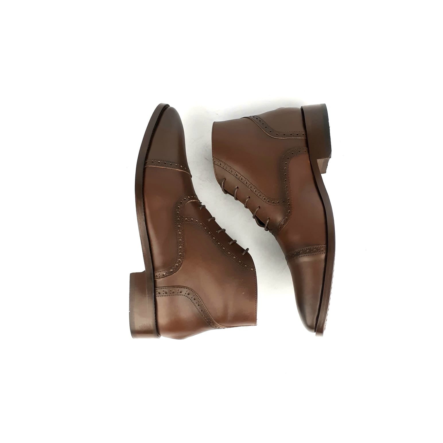 0970 Bottine en cuir marron