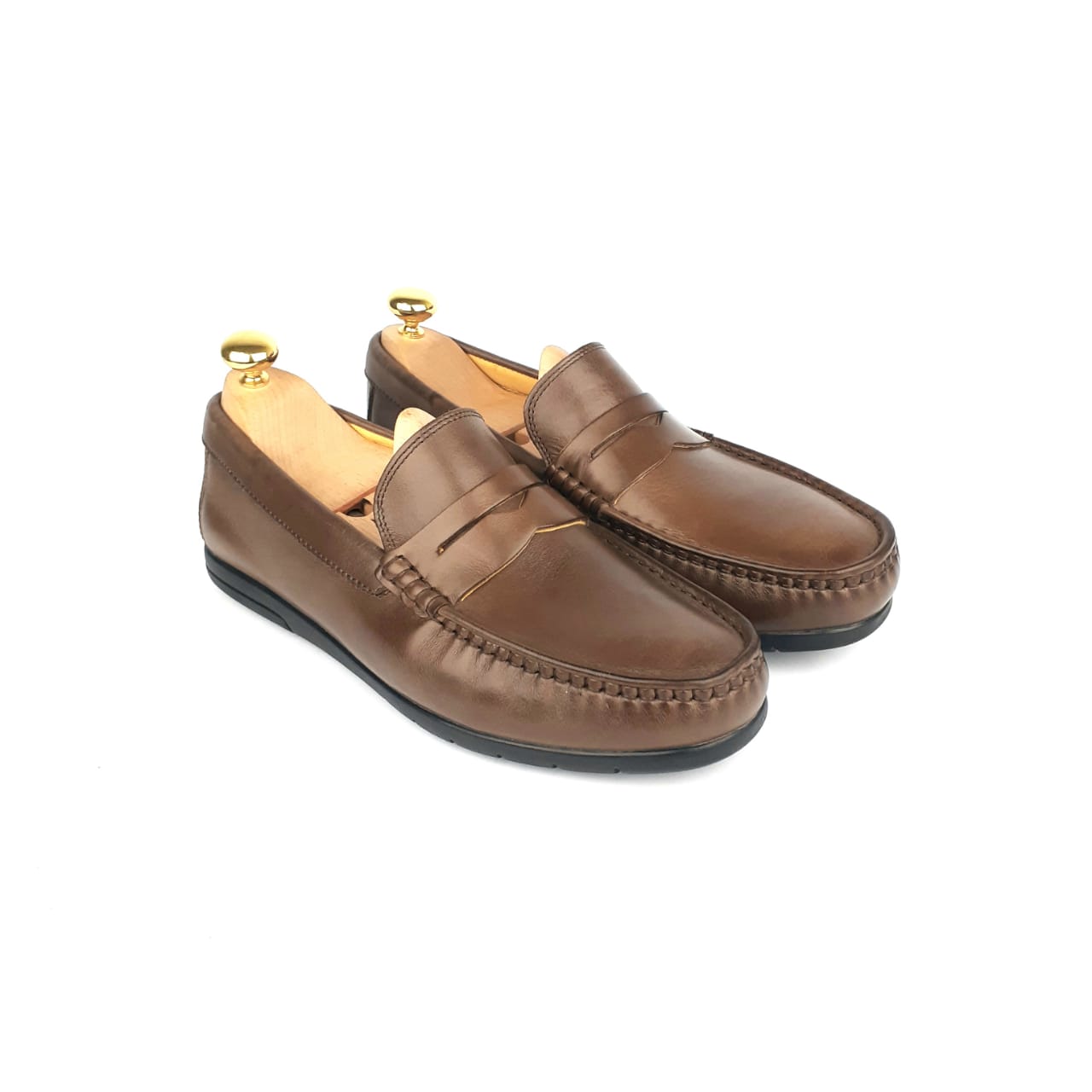 Volzak 100 Mocassin en cuir Marron vintage