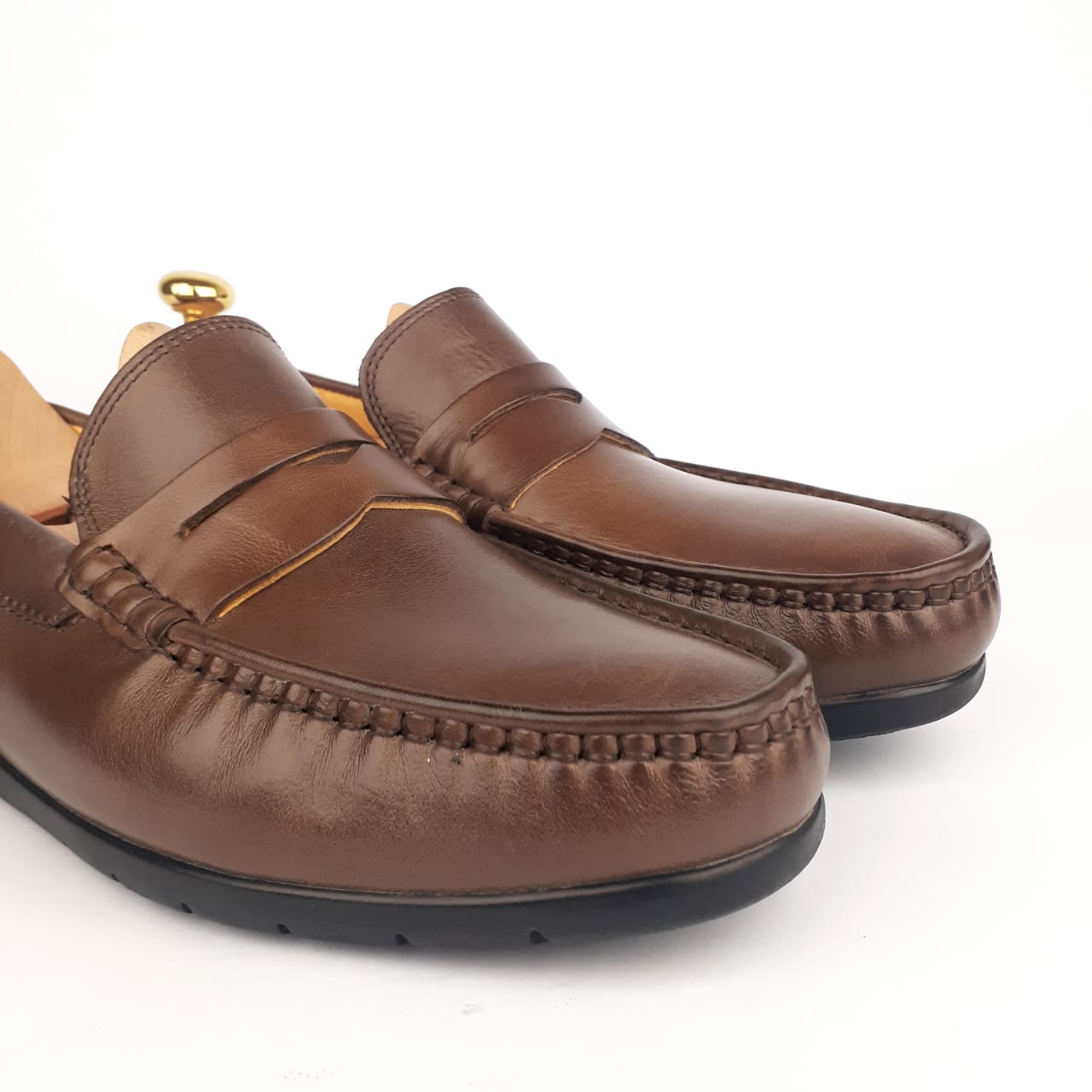 Volzak 100 Mocassin en cuir Marron vintage