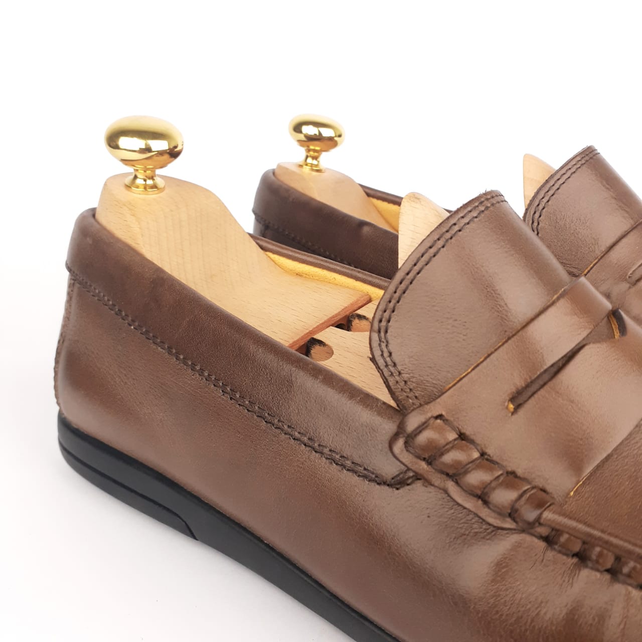 Volzak 100 Mocassin en cuir Marron vintage