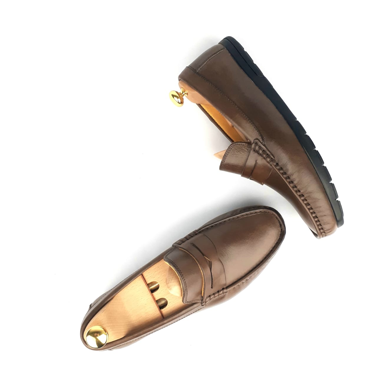 Volzak 100 Mocassin en cuir Marron vintage