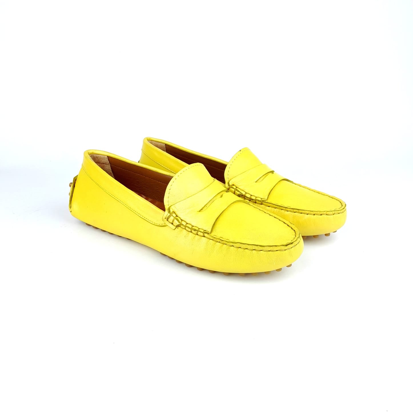 Volzak 3005 Mocassin en cuir moutarde