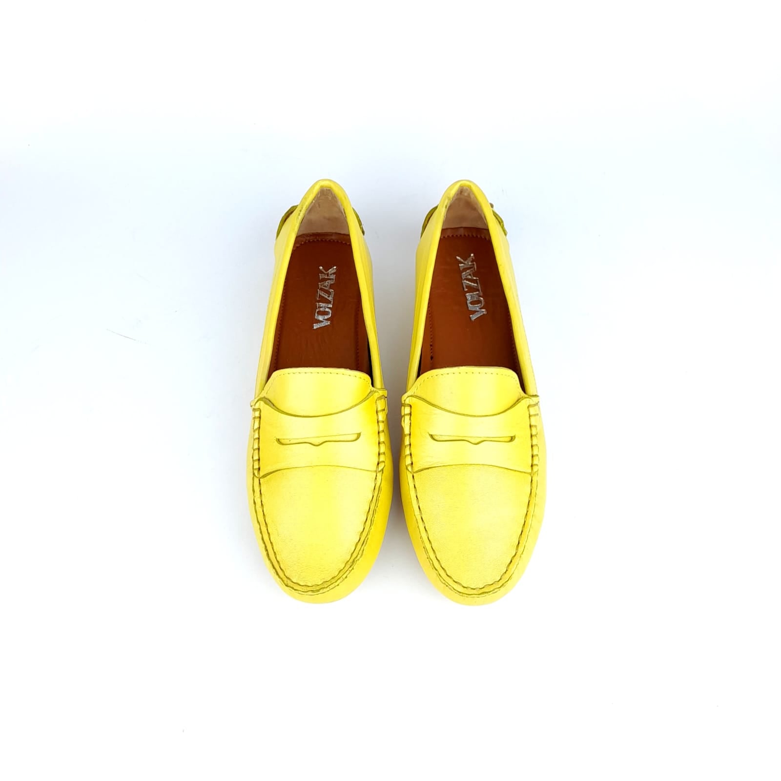 Volzak 3005 Mocassin en cuir moutarde