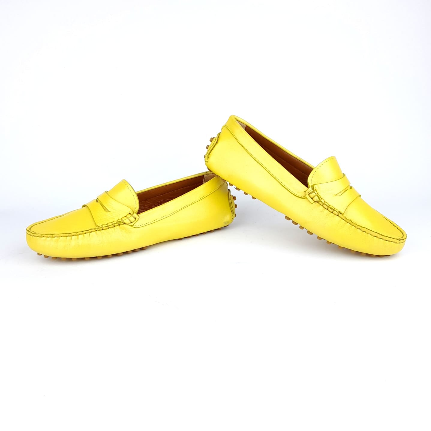Volzak 3005 Mocassin en cuir moutarde