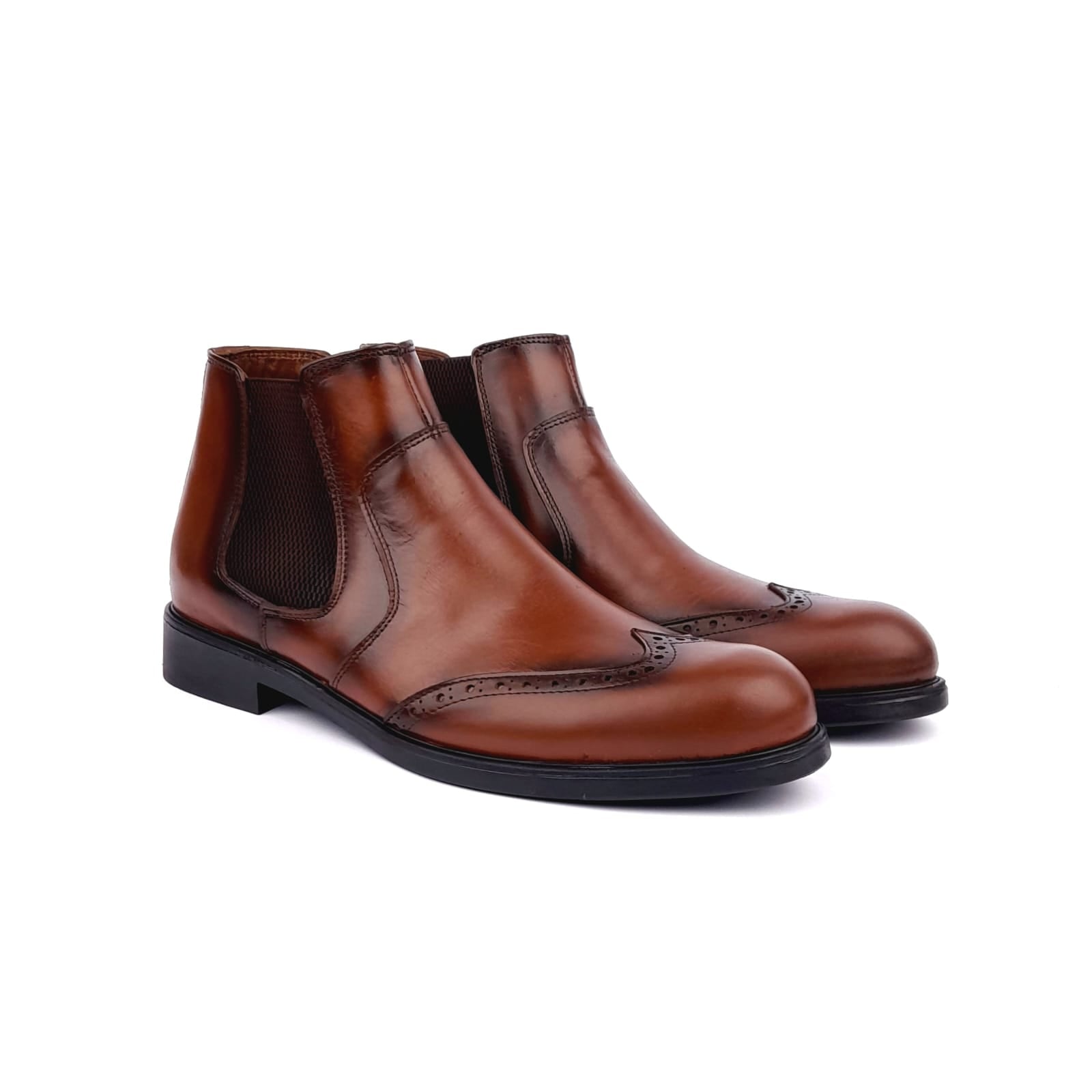 Volzak 5101 Bottine en cuir Camel