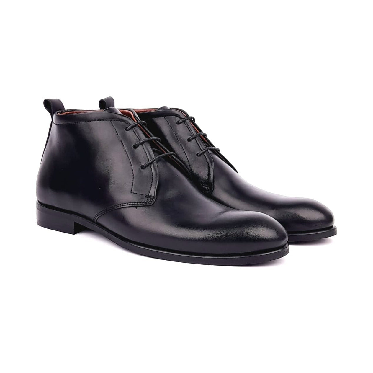 Volzak 5104 Black Leather Ankle Boot