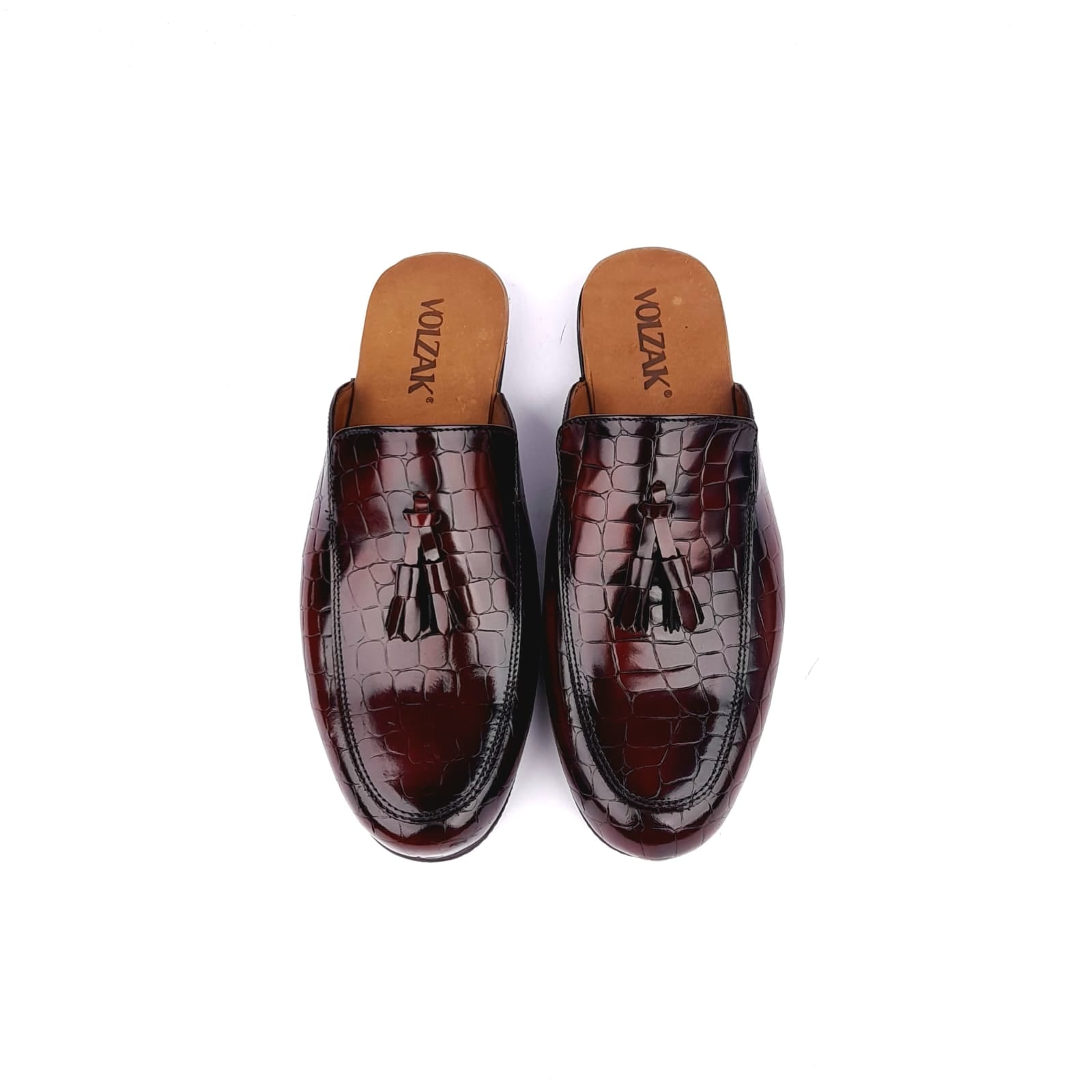 Volzak 5035 Mule en cuir Bordeaux