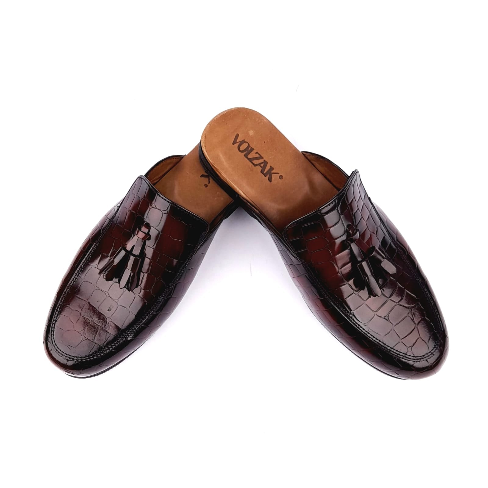 Volzak 5035 Mule en cuir Bordeaux