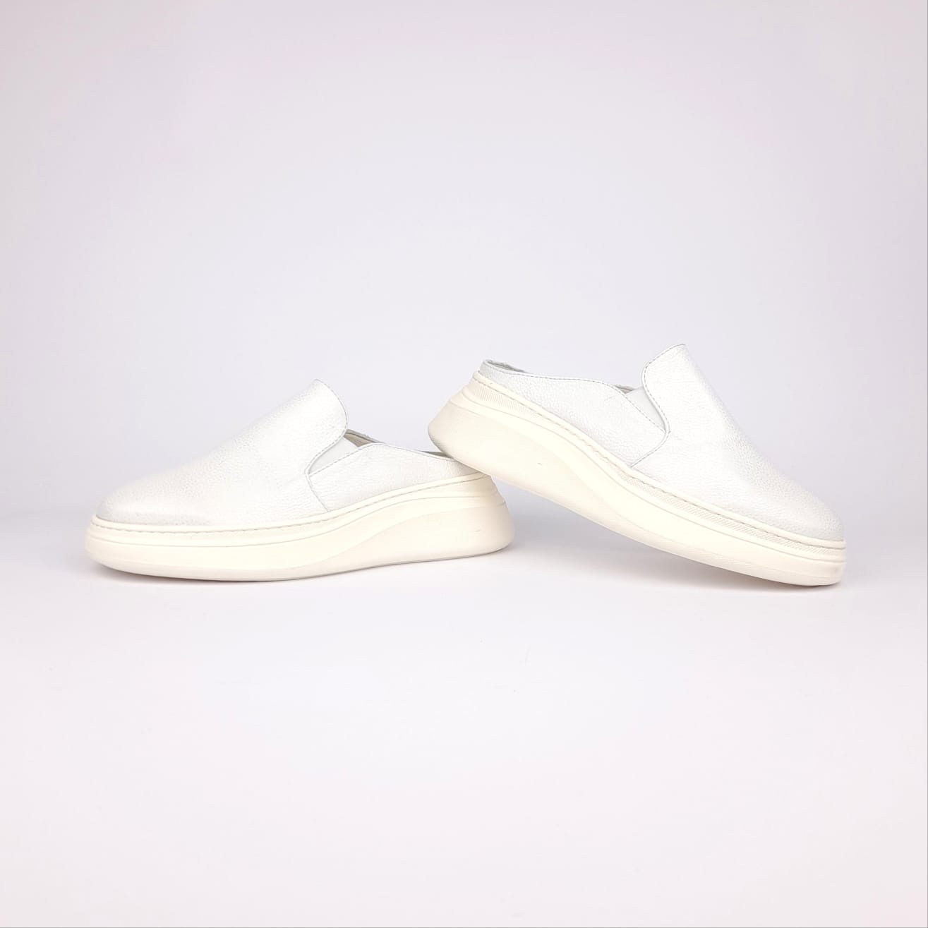 Volzak 02 Mule en cuir Blanc