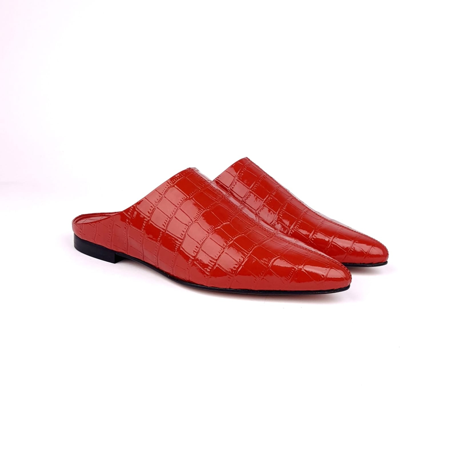 Volzak 06 Mule en cuir Rose Indian