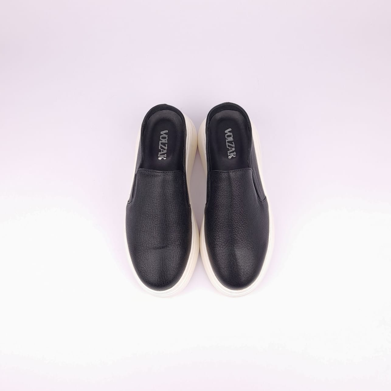 Volzak 02 Mule en cuir Noir