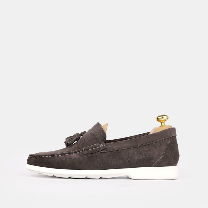 Volzak 011 Mocassin en daim gris