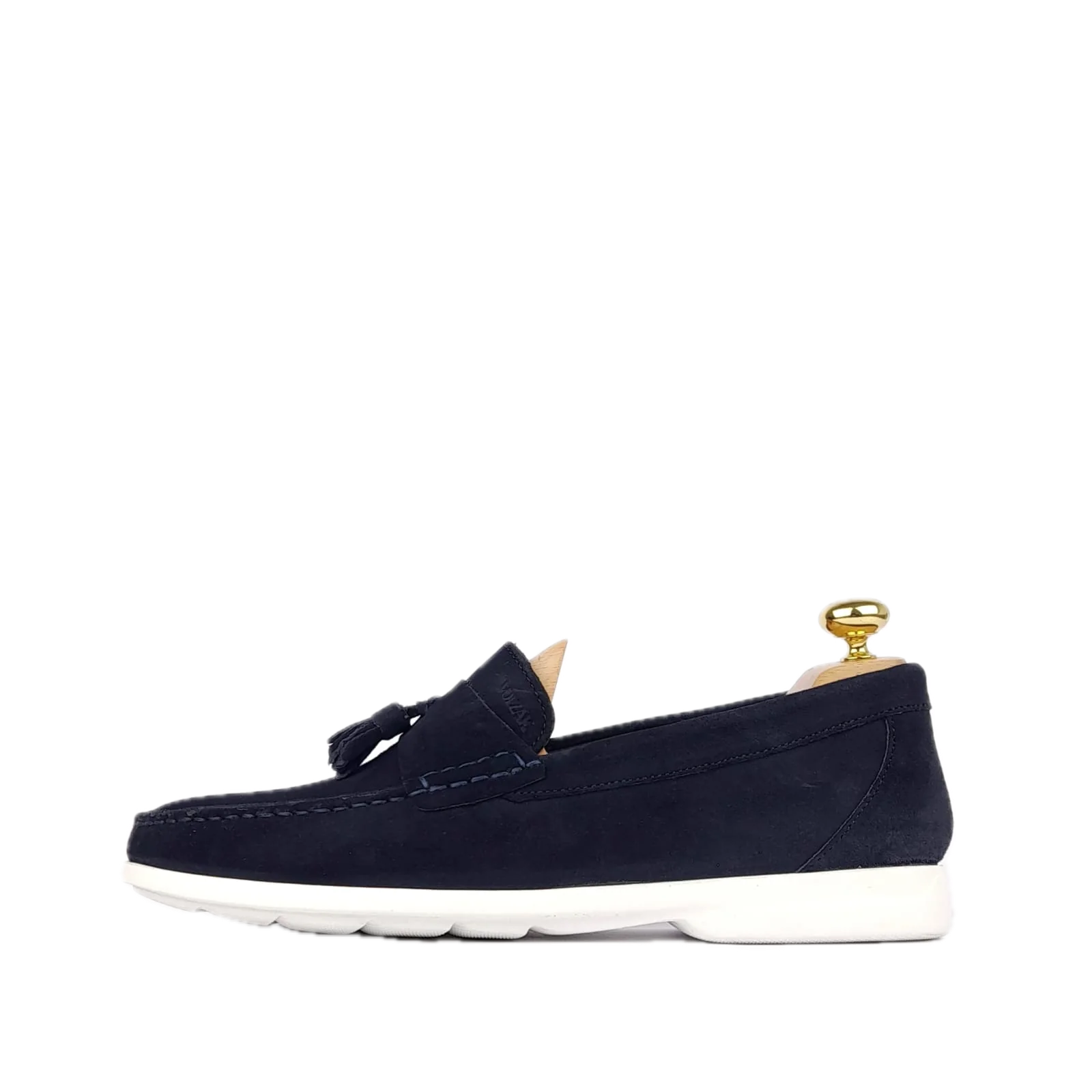 Volzak 011 Mocassin en daim bleu